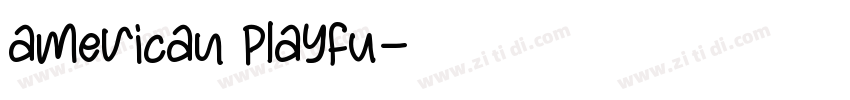 american playfu字体转换